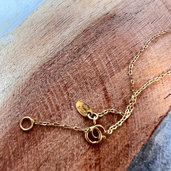 Solid 18K Yellow Gold Ladybug Beautiful Necklace 16" - Picture 8 of 14